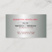 プロフェッショナル探し電気技師名刺 名刺 (裏面)