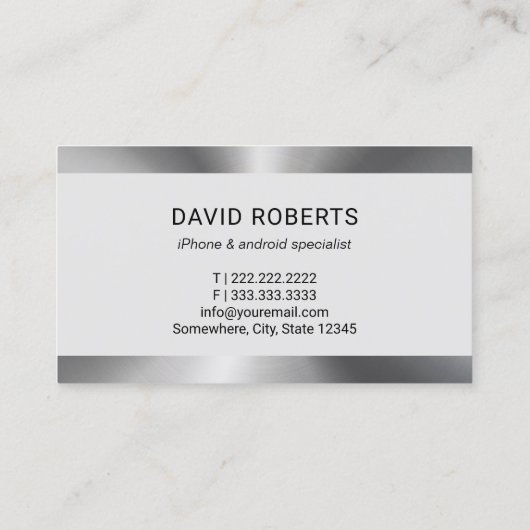 プロフェッショナル携帯電話修理サービス 名刺 (裏面)