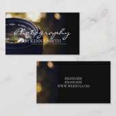 プロフェッショナル撮影カメラレンズポートレート 名刺 (正面/裏面)