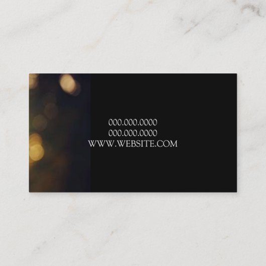 プロフェッショナル撮影カメラレンズポートレート 名刺 (裏面)