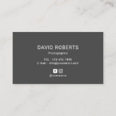 プロフェッショナル撮影カメラレンズ金フェイク属 名刺 (裏面)