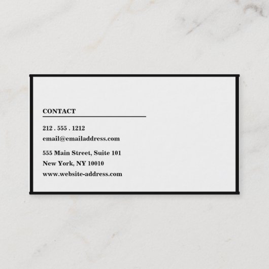 プロフェッショナル撮影クリエイティブ 名刺 (裏面)