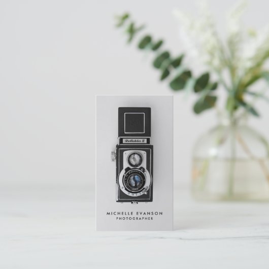 プロフェッショナル撮影者ヴィンテージカメラ 名刺 (スタンド正面)