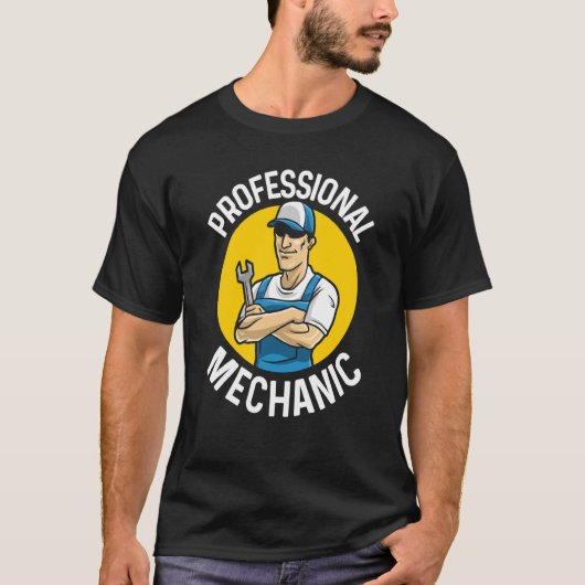 プロフェッショナル整備士カー整備士自動車レパ Tシャツ (正面)