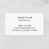 プロフェッショナル整備士名刺 名刺 (裏面)