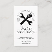 プロフェッショナル整備士特徴レンチとスパナ 名刺 (正面)