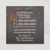 プロフェッショナル整備士 スクエア名刺 (裏面)