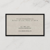 プロフェッショナル新規大学院生名刺 コーリングカード (裏面)