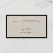 プロフェッショナル新規大学院生名刺 コーリングカード (裏面)