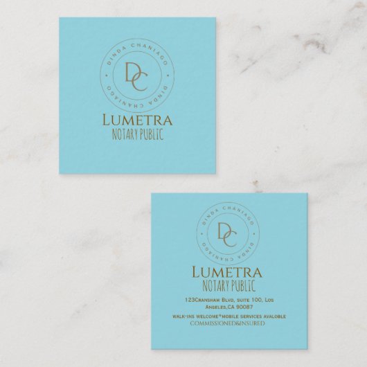 プロフェッショナル方公証公証人公証 コーリングカード (正面/裏面)