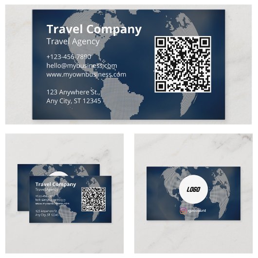 プロフェッショナル旅行代理店QRコード 名刺