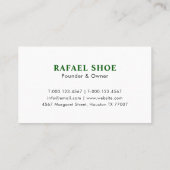 プロフェッショナル景観樹木及び芝生サ気にービス 名刺 (裏面)