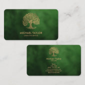 プロフェッショナル景観樹木工事業および芝生気に 名刺 (正面/裏面)