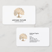 プロフェッショナル景観樹木工事業および芝生気に 名刺 (正面/裏面)