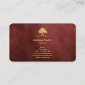 プロフェッショナル景観樹木工事業および芝生気に 名刺 (裏面)