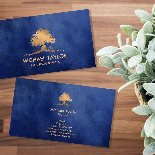 プロフェッショナル景観樹木工事業および芝生気に 名刺