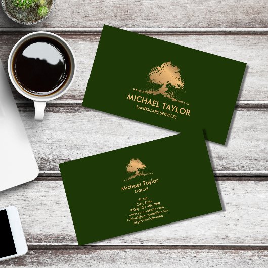 プロフェッショナル景観樹木工事業および芝生気に 名刺