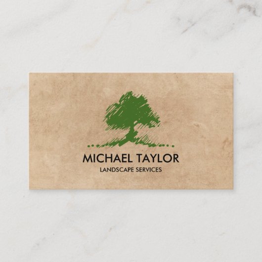 プロフェッショナル景観樹木工事業および芝生気に 名刺 (正面)