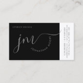 プロフェッショナル曲率グレースクリプトモノグラム 名刺 (正面)