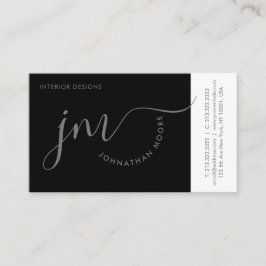 プロフェッショナル曲率グレースクリプトモノグラム 名刺