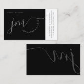 プロフェッショナル曲率グレースクリプトモノグラム 名刺 (正面/裏面)