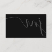 プロフェッショナル曲率グレースクリプトモノグラム 名刺 (裏面)