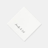 プロフェッショナル書の手書きミニマリスト スタンダードカクテルナプキン (角)