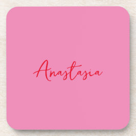 プロフェッショナル書名カスタムピンク コースター