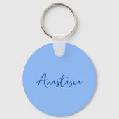 プロフェッショナル書名ピンクカスタムブルー キーホルダー (裏面)