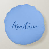 プロフェッショナル書名ピンクカスタムブルー ラウンドクッション (裏面)