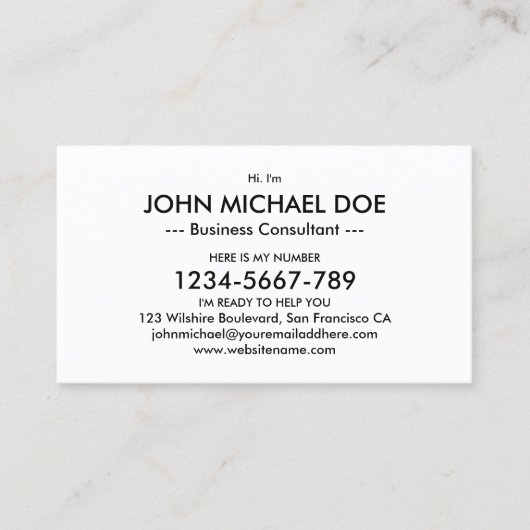 プロフェッショナル最高の名刺 名刺 (正面)