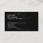 プロフェッショナル木効果フィットネス名刺 名刺 (裏面)