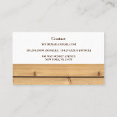 プロフェッショナル木工大工名刺 名刺 (裏面)