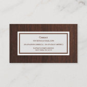 プロフェッショナル木工大工名刺 名刺 (裏面)