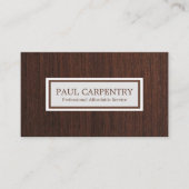 プロフェッショナル木工大工名刺 名刺 (正面)