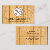 プロフェッショナル木工大工名刺 名刺 (正面/裏面)