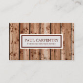 プロフェッショナル木工大工名刺 名刺 (正面)