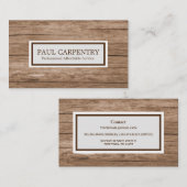 プロフェッショナル木工大工名刺 名刺 (正面/裏面)