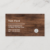 プロフェッショナル木材ロゴデザイン名刺 名刺 (裏面)