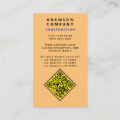 プロフェッショナル木目ルック – ロゴ/ QRコード 名刺 (裏面)