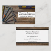 プロフェッショナル木目素朴大工 名刺 (正面/裏面)