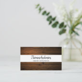 プロフェッショナル木目素朴大工 名刺 (スタンド正面)