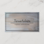 プロフェッショナル木目素朴大工 名刺 (正面)