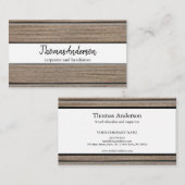 プロフェッショナル木目素朴大工 名刺 (正面/裏面)