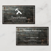 プロフェッショナル木目素朴大工 名刺 (正面/裏面)