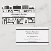 プロフェッショナル木目素朴大工 名刺 (正面/裏面)