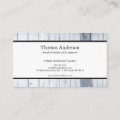 プロフェッショナル木目素朴大工 名刺 (裏面)