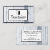 プロフェッショナル木目素朴大工 名刺 (正面/裏面)