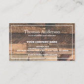 プロフェッショナル木目素朴大工 名刺 (裏面)