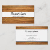 プロフェッショナル木目素朴大工 名刺 (正面/裏面)